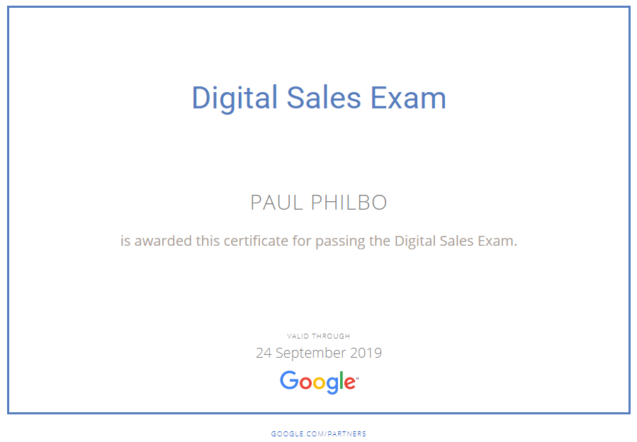 Google Certified Digital Sales Expert
